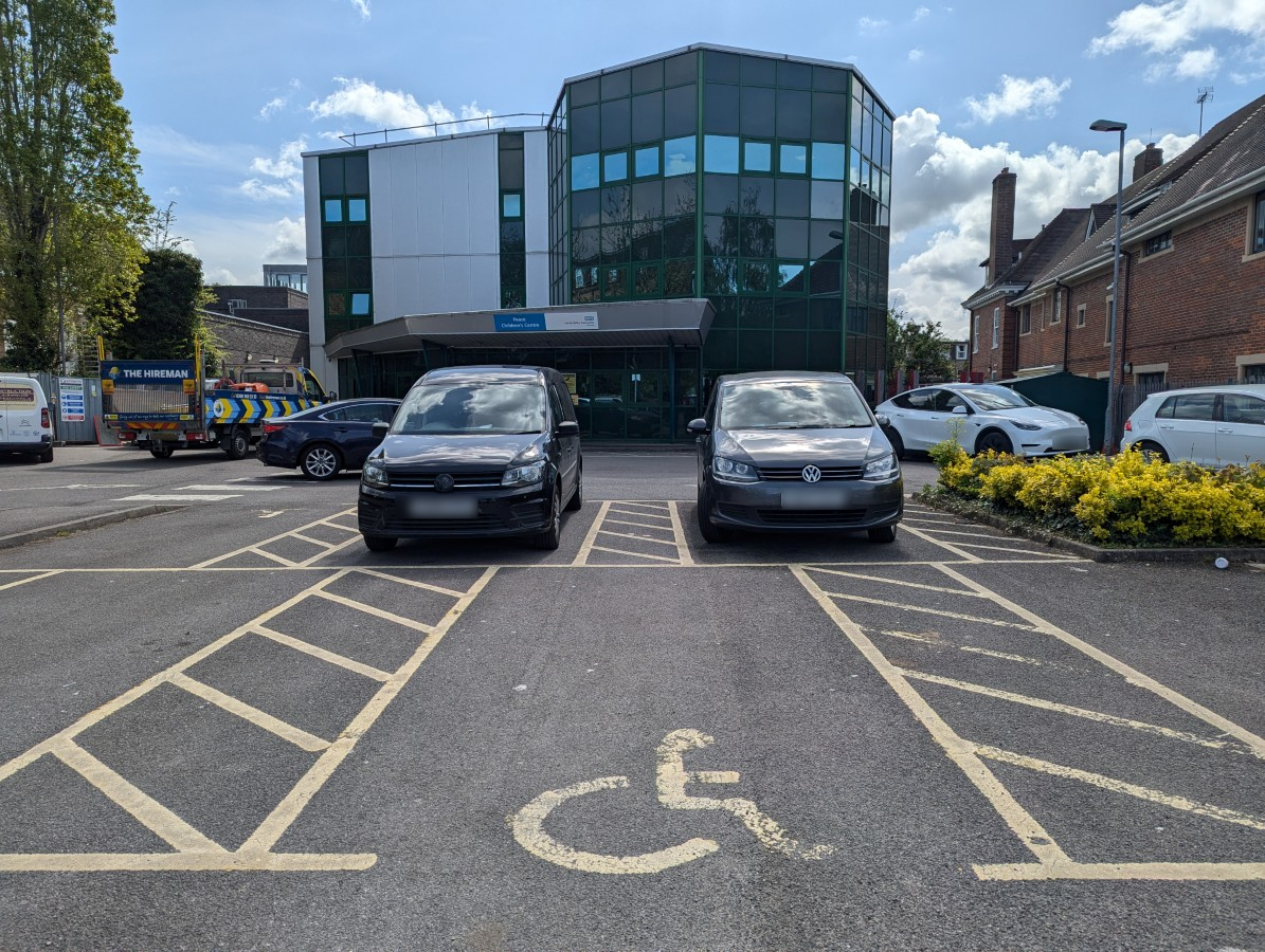 Route from Blue Badge Bays to the Peace Children's Centre Main Entrance 